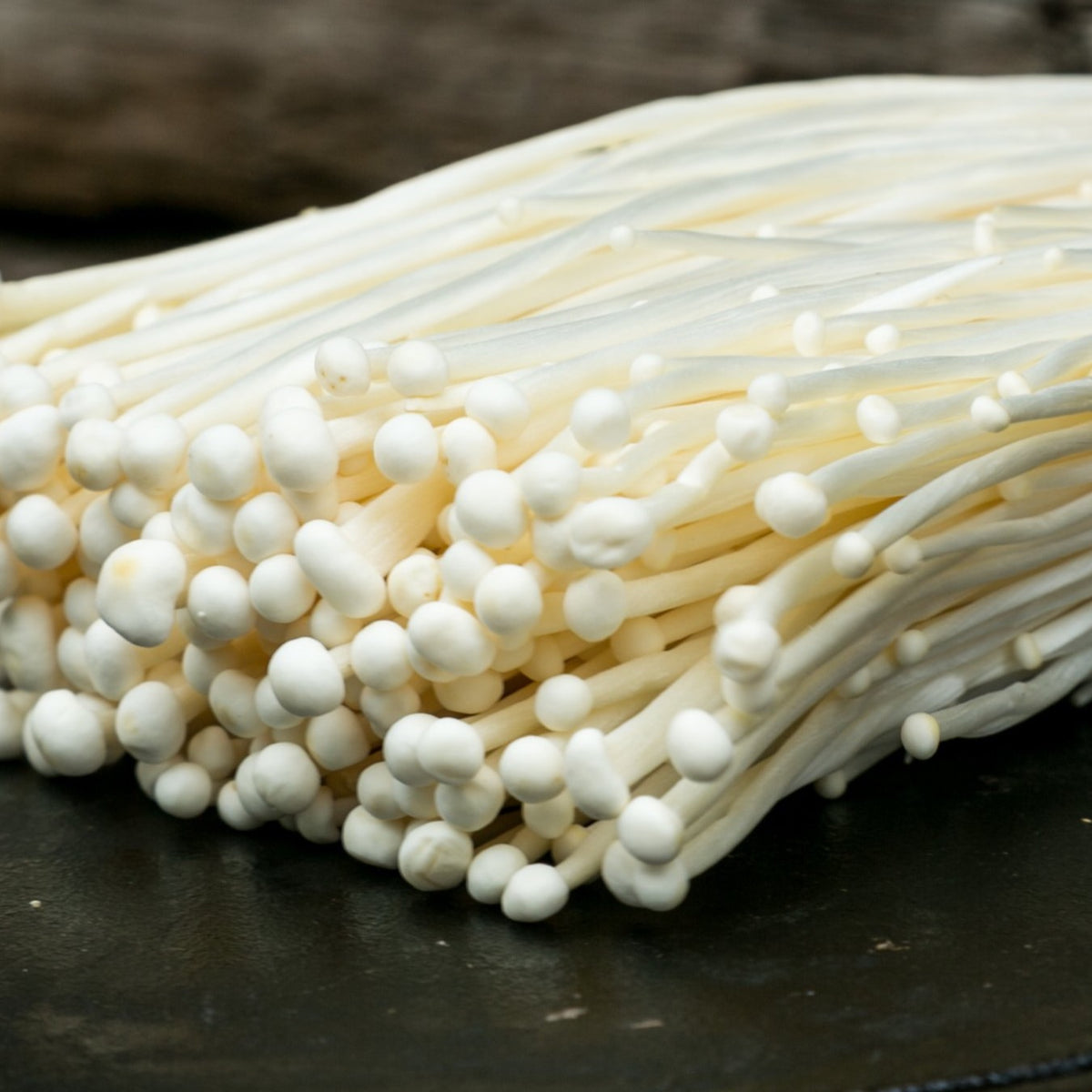 Enoki Mushroom (Enokitake) Next Day UK Delivery Smithy Mushrooms Exotic Fresh & Dried Wild